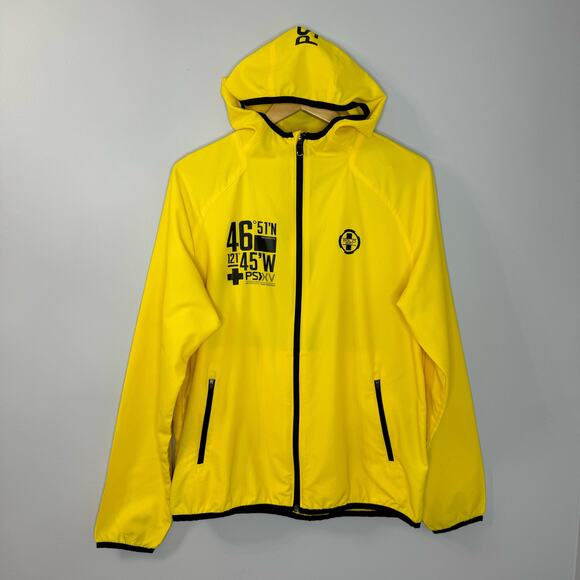 Ralph Lauren Polo Sport Yellow Ripstop Hooded Zipper Windbreaker Jacket Men's M - Picture 4 of 14